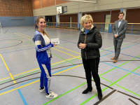 26.02.2022 - Pressetermin in Turnhalle Schwanebeck mit Ute Pesselt und Daniel Szarata